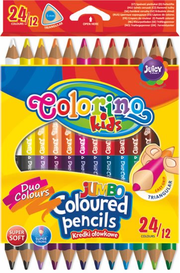 neuveden: Pastelky trojhranné JUMBO oboustranné 24 barev neuveden: Pastelky trojhranné JUMBO oboustranné 24 barev