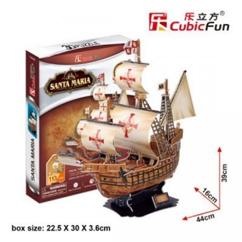 neuveden: Puzzle 3D Santa Maria/113 dílků neuveden: Puzzle 3D Santa Maria/113 dílků