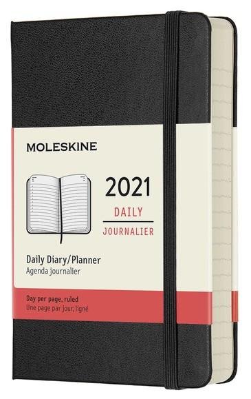 neuveden: Moleskine Diář 2021 černý S, denní, tvrdý