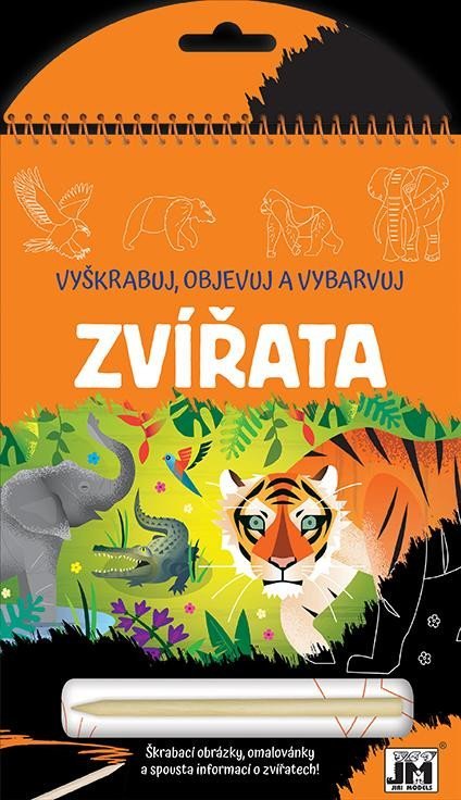 neuveden: Zvířata - Vyškrabuj, objevuj, vybarvuj