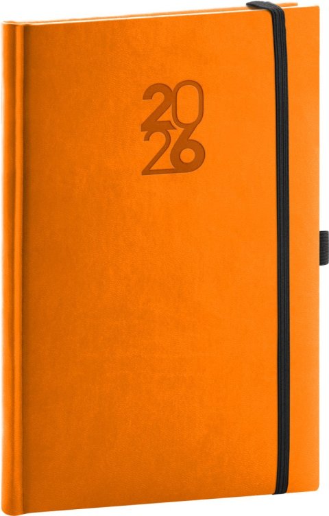 neuveden: Diář 2026: Aprint Top - oranžový, týdenní, 15 x 21 cm