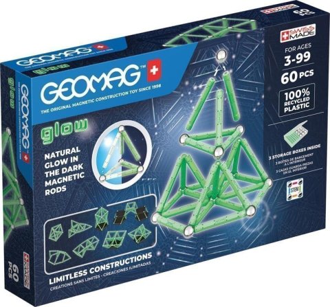 neuveden: Geomag Glow Recycled 60 dílků