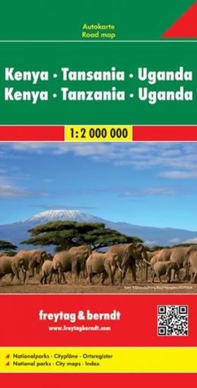 neuveden: AK 2104 Keňa Tanzanie Uganda Rwanda 1:2 000 000 / automapa