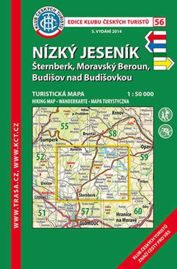 neuveden: Nízký Jeseník /KČT 56 1:50T Turistická mapa