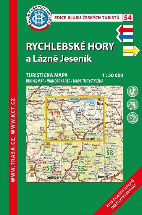 neuveden: KČT 54 Rychlebské hory 1:50 000 / turistická mapa