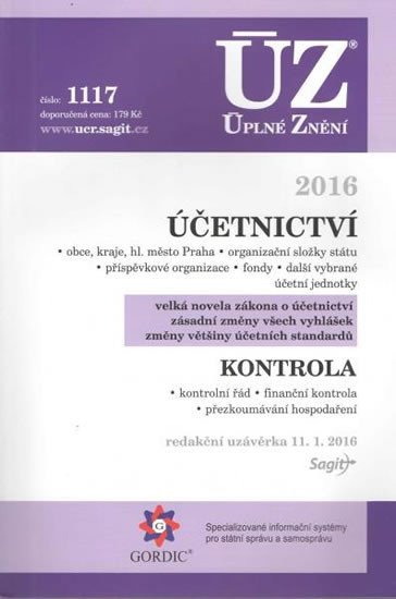 neuveden: ÚZ 1117 Účetnictví obcí, krajů 2016