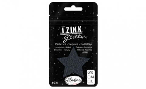 neuveden: Třpytky IZINK Glitter velikost S - černá, 60 ml
