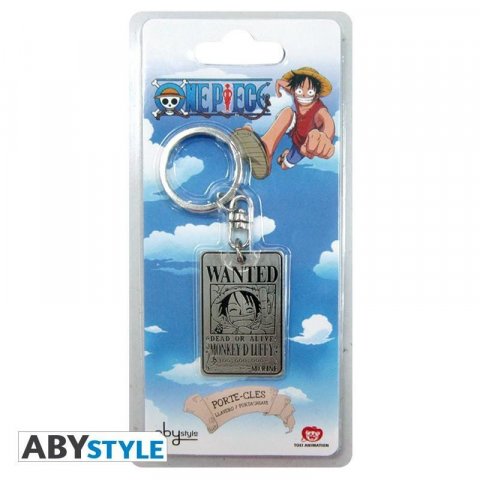 neuveden: One Piece Kovová klíčenka - Wanted Luffy