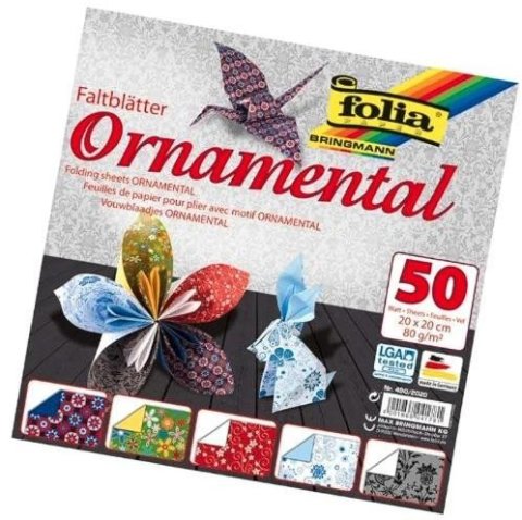 neuveden: Papíry na origami 20x20cm, 50 listů, ornamental