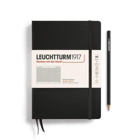neuveden: Leuchtturm1917 Zápisník Black Medium A5 čtverečkovaný neuveden: Leuchtturm1917 Zápisník Black Medium A5 čtverečkovaný