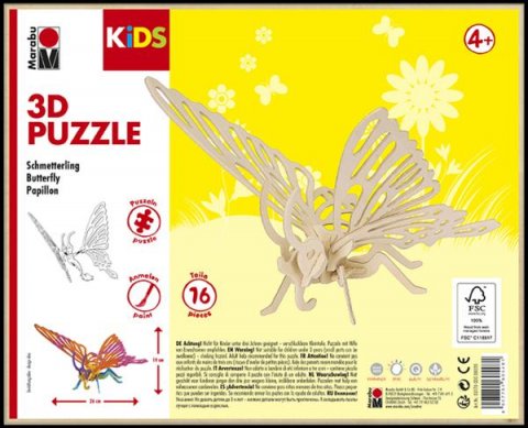 neuveden: Marabu KiDS 3D Puzzle - Butterfly