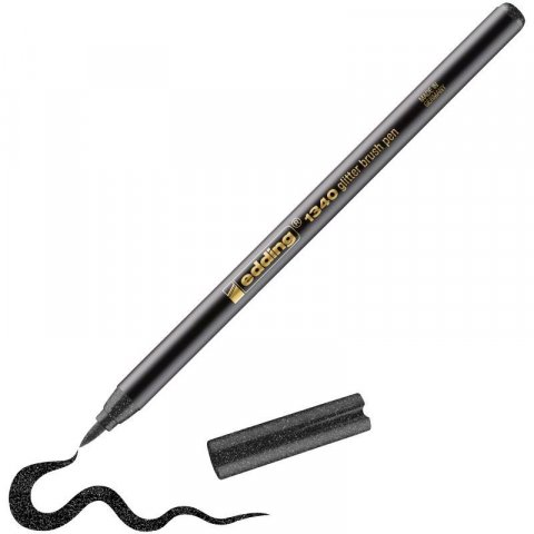 neuveden: Edding Štětcový popisovač 1340 - třpytivě černý