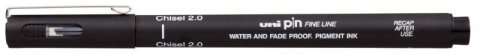 neuveden: UNI liner se seříznutým hrotem 2 mm - černý