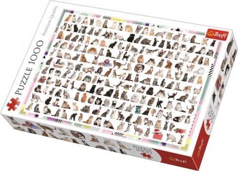 neuveden: Trefl Puzzle 208 koček / 1000 dílků