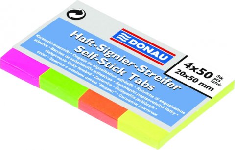 neuveden: Samolepící záložky 20 x 50 mm - mix neonových barev