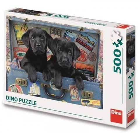 neuveden: Puzzle Štěňata v kufru 500 dílků