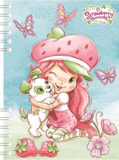 neuveden: Strawberry Shortcake - zápisník A6 s kroužkovou vazbou