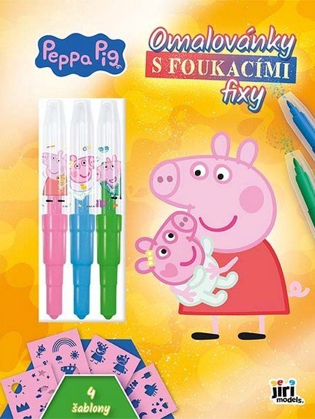 neuveden: Prasátko Peppa - Omalovánky s foukacími fixy