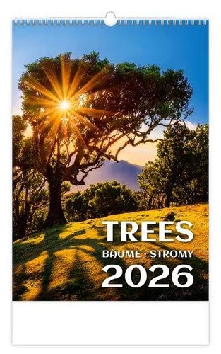 neuveden: Kalendář nástěnný 2026 - Trees/Bäume/Stromy