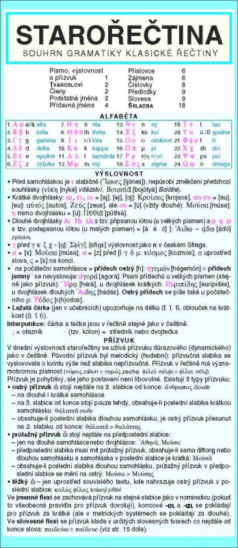 neuveden: STAROŘEČTINA souhrn gramatiky
