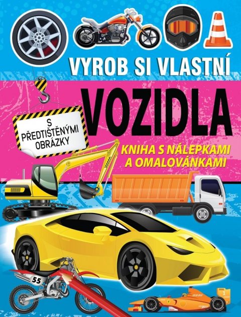 neuveden: Vyrob si vlastní vozidla - Kniha s nálepkami a omalovánkami