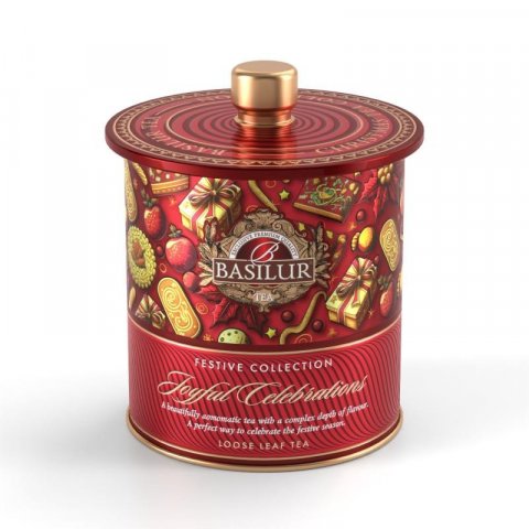 neuveden: BASILUR Festive Tea Joyful Celebrations 75g (plechová dóza)