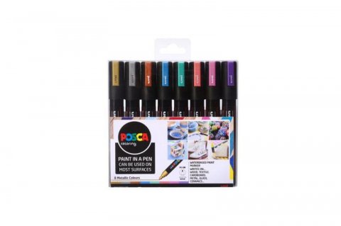 neuveden: POSCA Sada akrylových popisovačů - matalické barvy 8 ks neuveden: POSCA Sada akrylových popisovačů - matalické barvy 8 ks