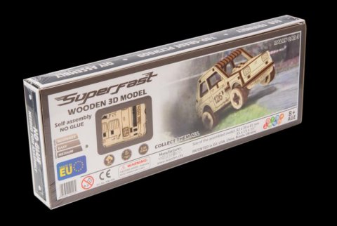 neuveden: Wooden City Puzzle 3D Rally Car 3, dřevěné