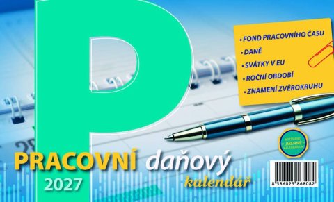 : Kalendář 2027 stolní: PRACOVNÍ DAŇOVÝ
