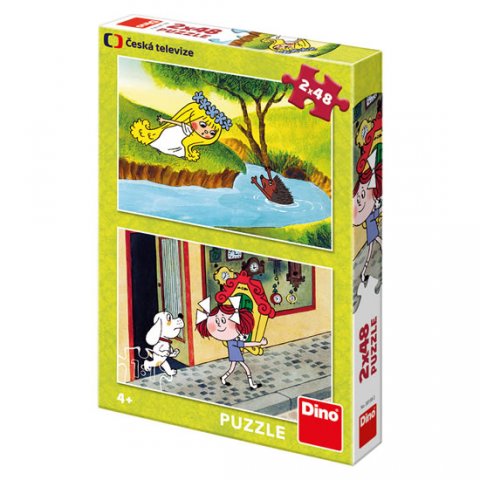 neuveden: Víla Amálka a Káťa a Škubánek: puzzle 2x48 dílků neuveden: Víla Amálka a Káťa a Škubánek: puzzle 2x48 dílků