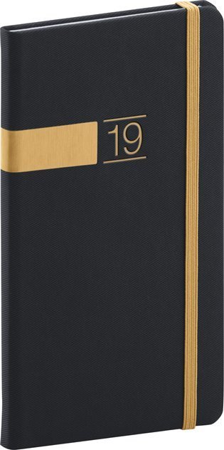 neuveden: Diář 2019 - Twill - kapesní, černý, 9 x 15,5 cm