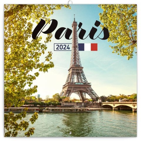 neuveden: Kalendář 2024 poznámkový: Paříž, 30 × 30 cm