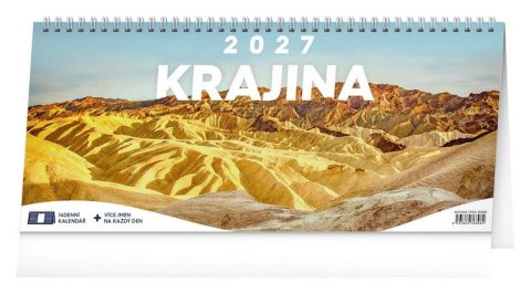 : Kalendář 2027 stolní: Krajina - 14denní, 33 x 14,5 cm