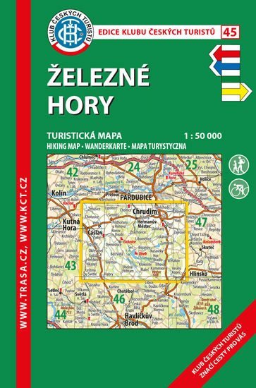 neuveden: KČT 45 Železné hory 1:50 000/turistická mapa