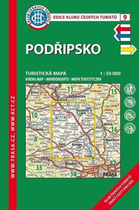 neuveden: KČT 9 Podřipsko 1:50 000 Turistická mapa