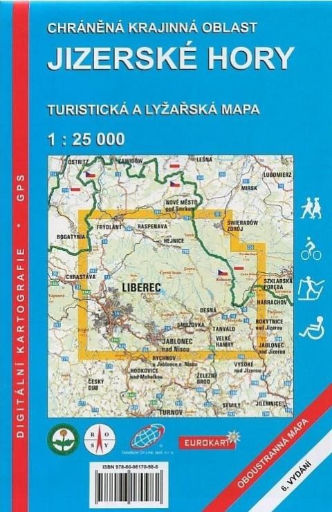 neuveden: WKK Jizerské hory 1:25 000 ROSY / turistická mapa