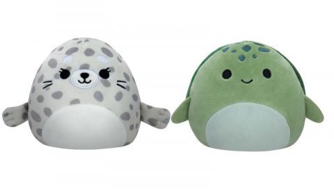 neuveden: Squishmallows 2v1 - tuleň Odile a želva Cole 13 cm