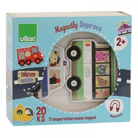 neuveden: Vilac Dřevěné magnetky doprava 20 ks