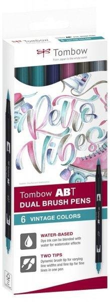 neuveden: Tombow ABT Dual Pen Brush Sada oboustranných štětcových fixů - Vintage colo