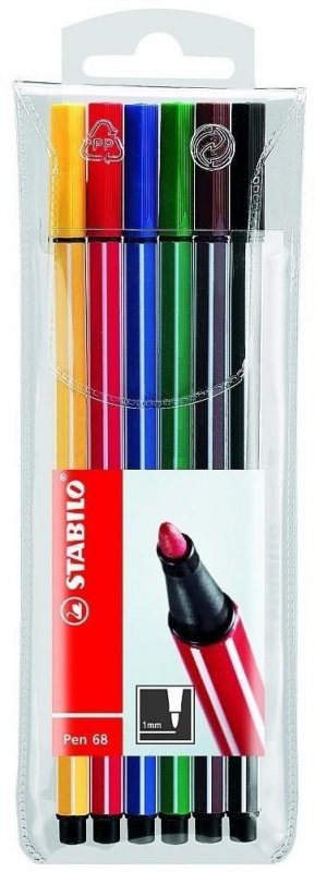 neuveden: Fixa STABILO Pen 68 sada 6 ks v plastovém pouzdru