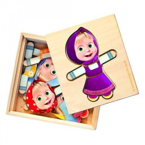 neuveden: Máša a medvěd Oblečení - Puzzle