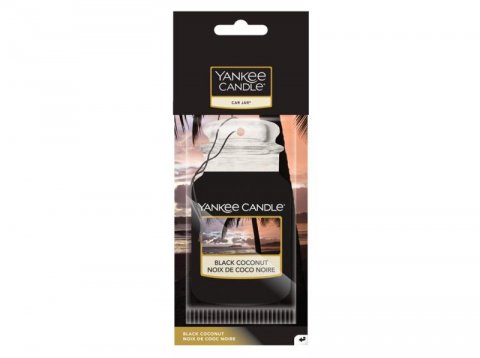neuveden: YANKEE CANDLE Black Coconut vůně do auta visačka papírová
