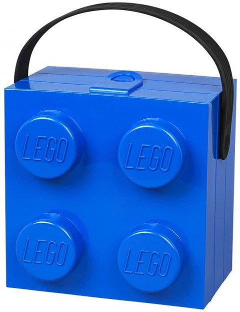 neuveden: Svačinový box LEGO s rukojetí - modrý