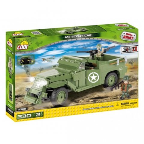 neuveden: Stavebnice COBI 2368 II World War Obrněné vozidlo M3 Scout Car/330 kostek+2