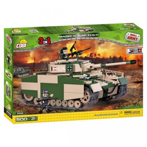 neuveden: Stavebnice COBI 2508 II World War Tank PzKpfw IV Ausf F1/G/H (3 v 1)/500 ko