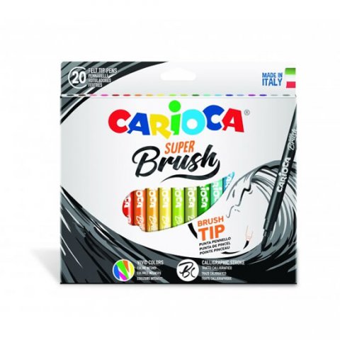 neuveden: CARIOCA štětcová pera Super Brush 20 ks neuveden: CARIOCA štětcová pera Super Brush 20 ks