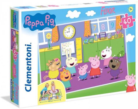 neuveden: Clementoni Puzzle Supercolor Prasátko Peppa Floor / 40 dílků