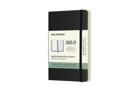 neuveden: Moleskine: Plánovací zápisník 2020-2021 měkký černý S
