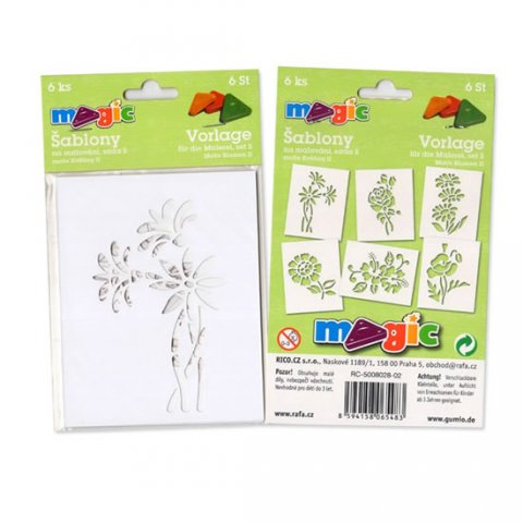 neuveden: MAGIC papírové šablony na malování KVĚTINY II.