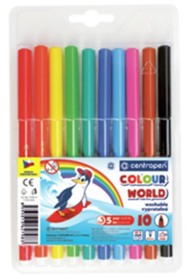 neuveden: Centropen Fixy COLOUR WORLD 7550 trojboké, sada 10 barev neuveden: Centropen Fixy COLOUR WORLD 7550 trojboké, sada 10 barev